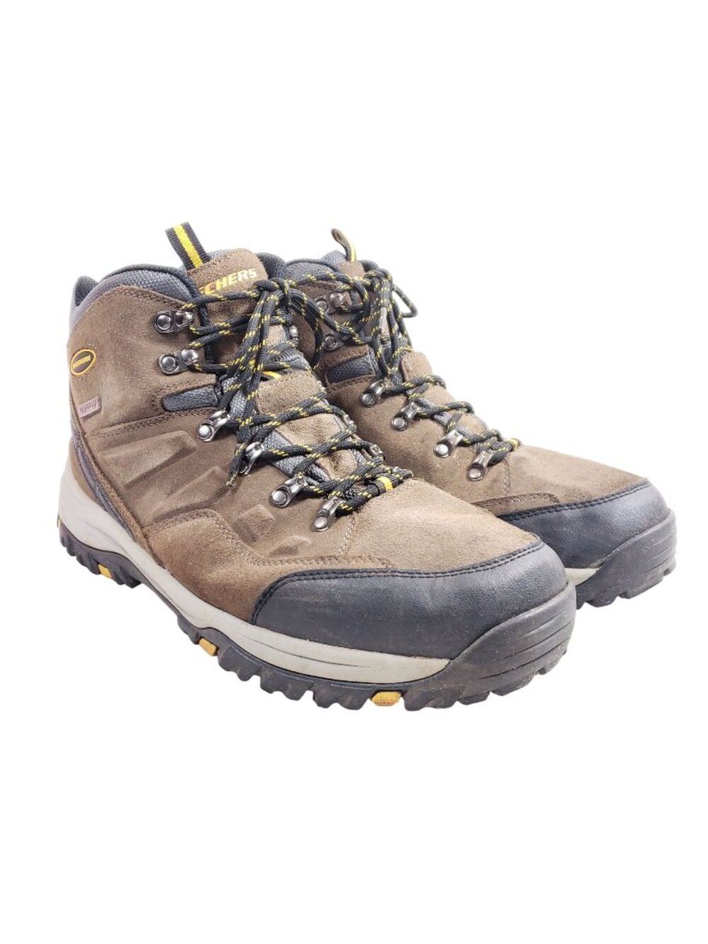 Skechers Mens Size 12 Relment Pelmo Brown Suede  Hiking Boots Waterproof